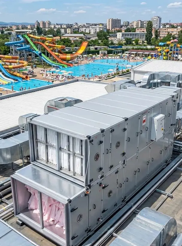 Вентиляційна установка Clima Gold на даху аквапарку